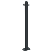 Ornamental bollard | Series 468B | � 60 mm | stationary, to be fixed by plugswith base plate 100 x 150 mm | without lock | with 2 eyelets